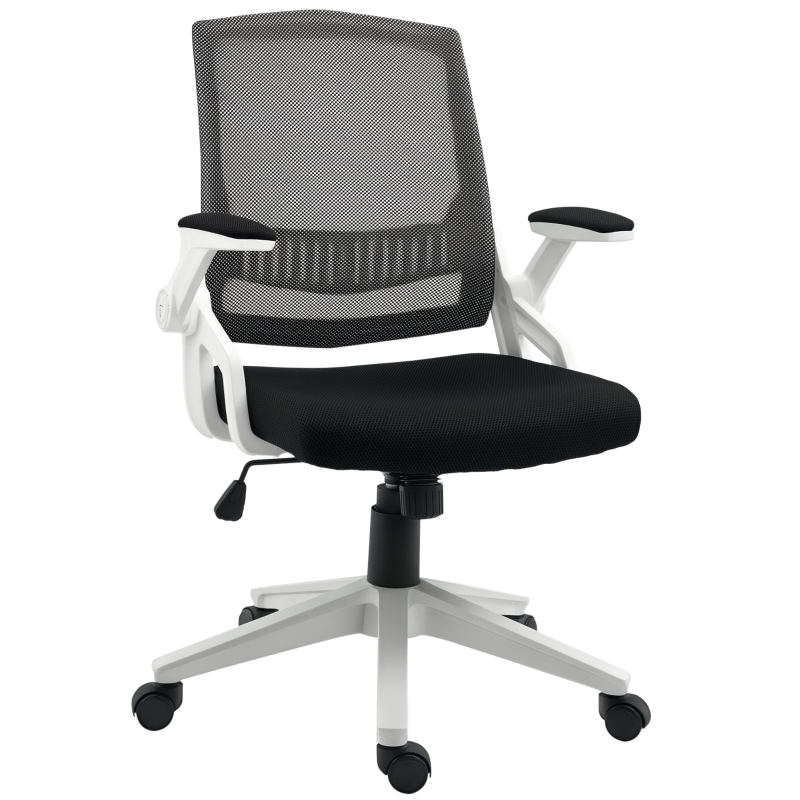 Chaise De Bureau Sans Accoudoirs En Maille - Dossier Ergonomique, Hauteur Réglable, Pivotante - Noir