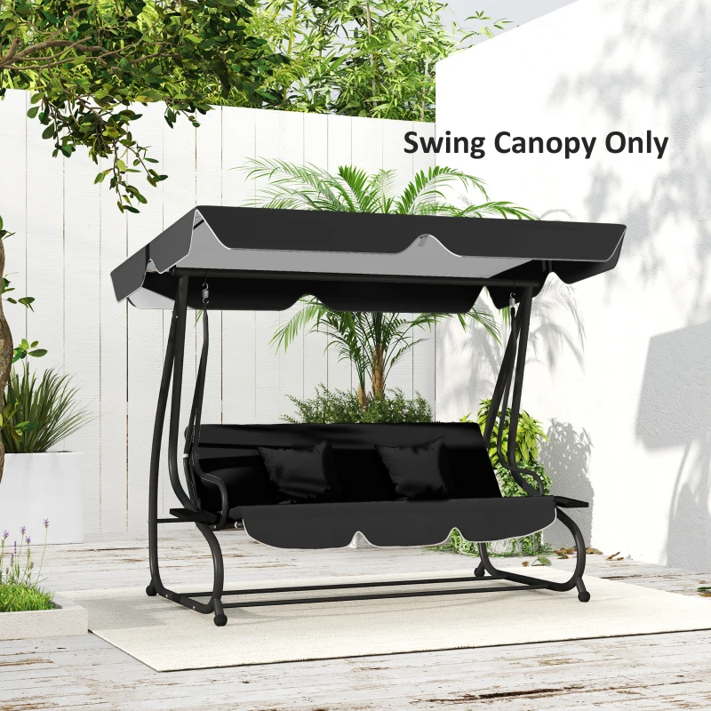 Outsunny 145 x 200Wcm Swing Chair Canopy Replacement - Black