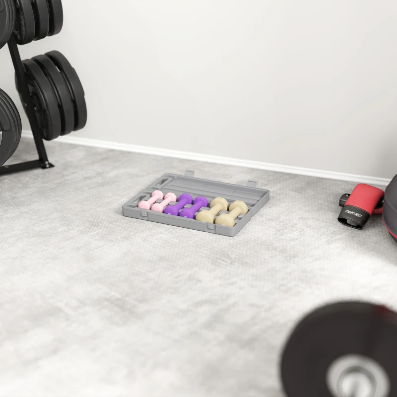 HOMCOM Set de 6 Mancuernas con Maletín y Pesas Ajustables de 0,5 kg, 1 kg, 1,5 kg para Casa, Gimnasio