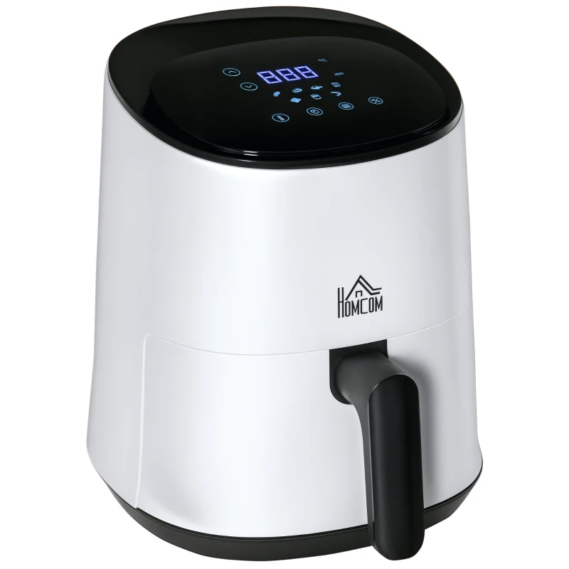 HOMCOM Friteuse sans huile à air chaud, Air Fryer, 1300 W 2,5 L, 7 programmes, température réglable, minuterie, noir