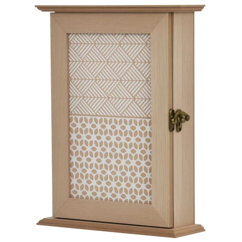 HOMCOM Armario para Llaves con 6 ganchos Estilo vintage Mueble de pared de madera para Llaves 20x6,5x26,5cm Madera