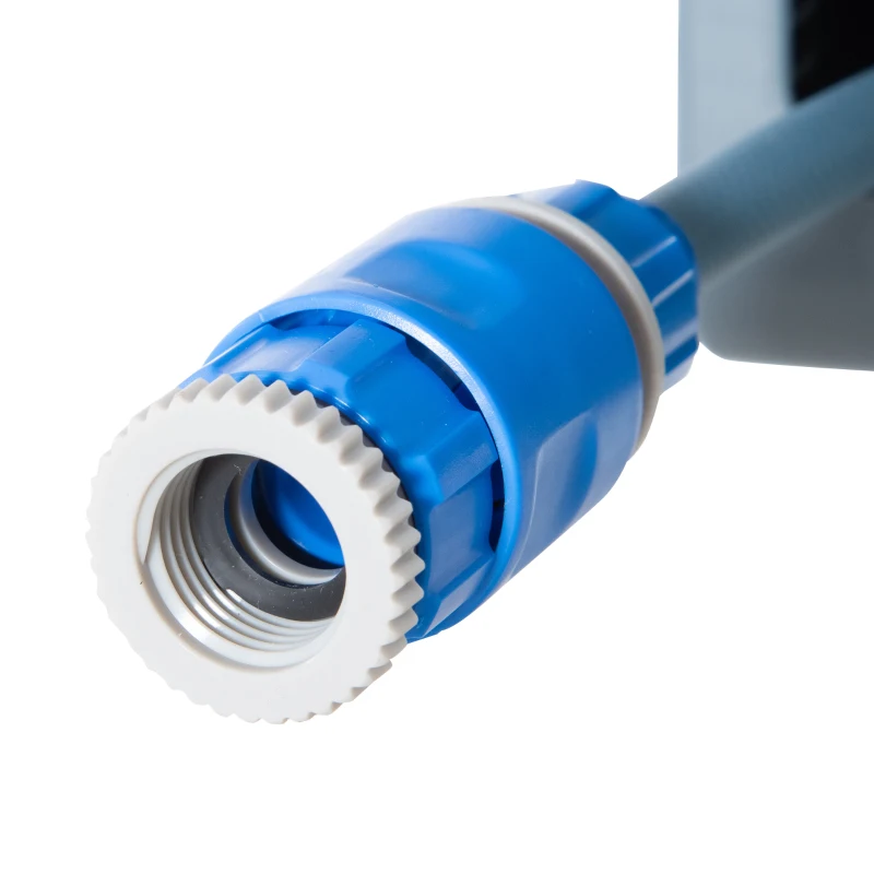 Outsunny Schlauchtrommel 10,2 m Schlauchaufroller Automatik schwenkbar Druckluft Garten Druckluftschlauch Kunststoff Grau