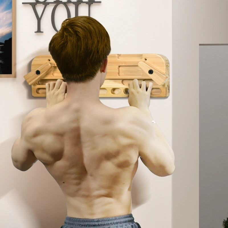 SPORTNOW Poutre de escaladă mare placă de agățat antrenament cu 19 caneluri cu șuruburi de montaj 57 x 18 cm natural