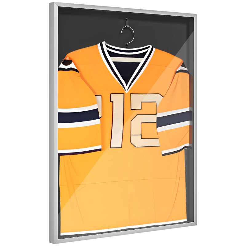 Cadru HOMCOM T-frame pentru tricou din aliaj de aluminiu cu acrilic și captuseală interioară din feltro, 70 x 90 cm