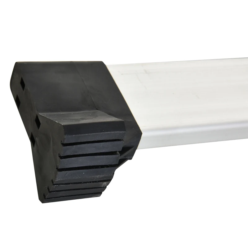 HOMCOM Scară multifuncțională din aluminiu 2,5 m, pliabilă și portabilă, picior antiderapant, greutate maximă 150 kg, argintiu