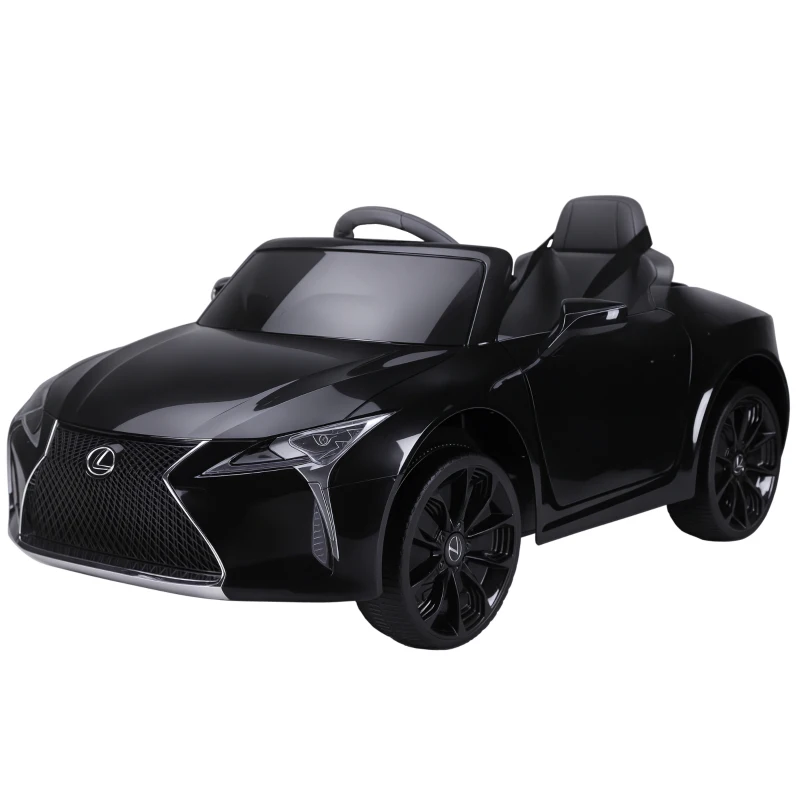 HOMCOM Kinderauto von Lexus Kinderfahrzeug für 3-6 Jahre Elektroauto mit MP3 Musik Schwarz 106 x 43 x 44 cm