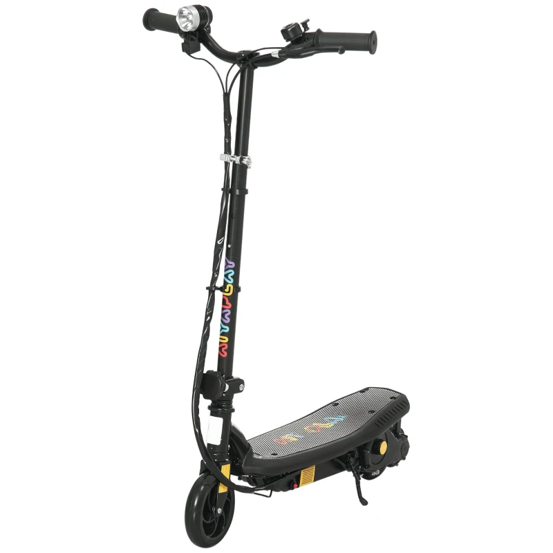 HOMCOM Trotinetă electrică 120 W pliabilă pentru copil 7-14 ani 12 km/h maxim autonomie 10 km maxim negru