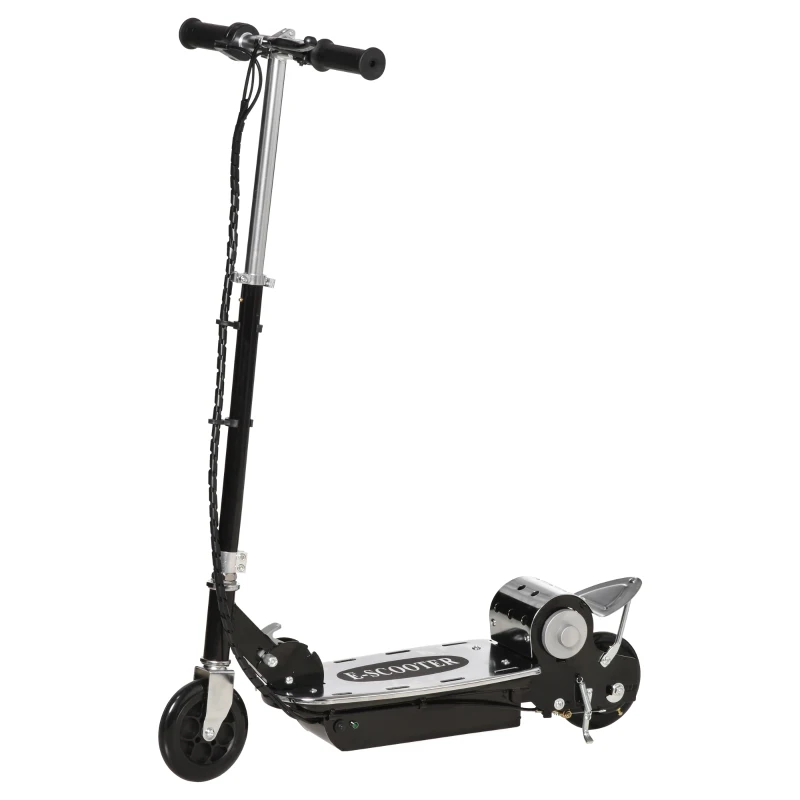 HOMCOM Trottinette Électrique 120 W Pliable pour Enfants de 7 à 12 Ans 10 Km/h Max. Hauteur Guidon Réglable 2 Roues en PU Coloris Noir et Argent