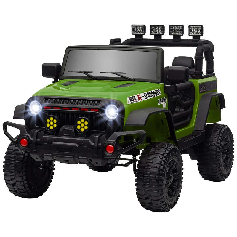 AIYAPLAY Buggy 4x4 mașină electrică pentru copii UTV cu telecomandă 2.4Ghz 2 motoare 12 V verde