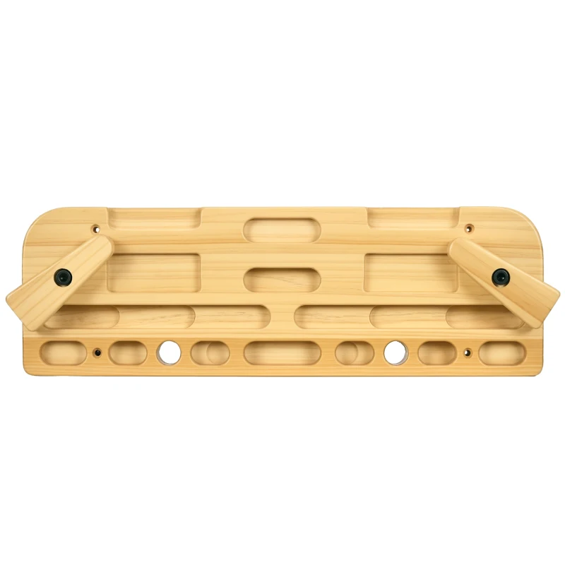 SPORTNOW Poutre de escaladă mare placă de agățat antrenament cu 19 caneluri cu șuruburi de montaj 57 x 18 cm natural