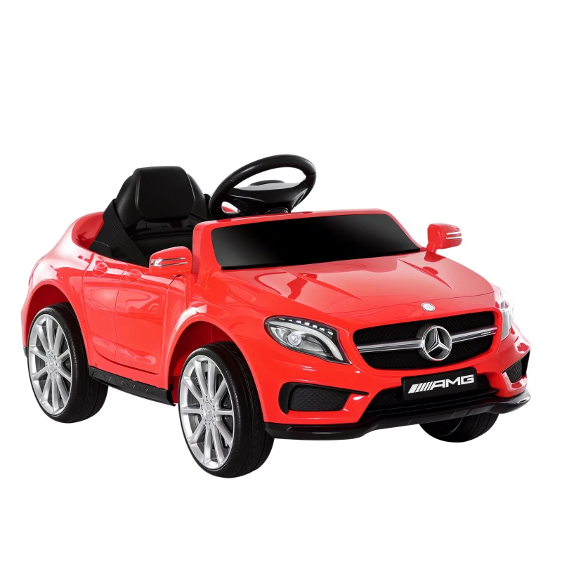 HOMCOM Mașină Electrică pentru Copii, Mercedes GLA Electric pentru Copii 3+ ani, cu Telecomandă, Faruri și Muzică, 100x58x46 cm