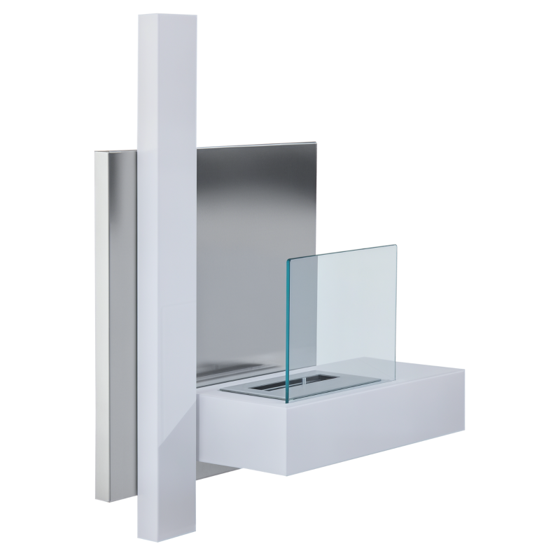 HOMCOM Caminetto a Bioetanolo Realizzato in Acciaio Inossidabile con 1 Serbatoio 0.9LT 75 x 22 x 63cm