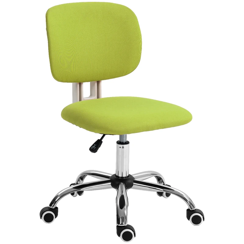 Vinsetto Silla de Escritorio Giratoria Tapizado de Tela con Altura Ajustable Estilo Moderno Carga 120 kg 48x53x80-90cm Verde Lima