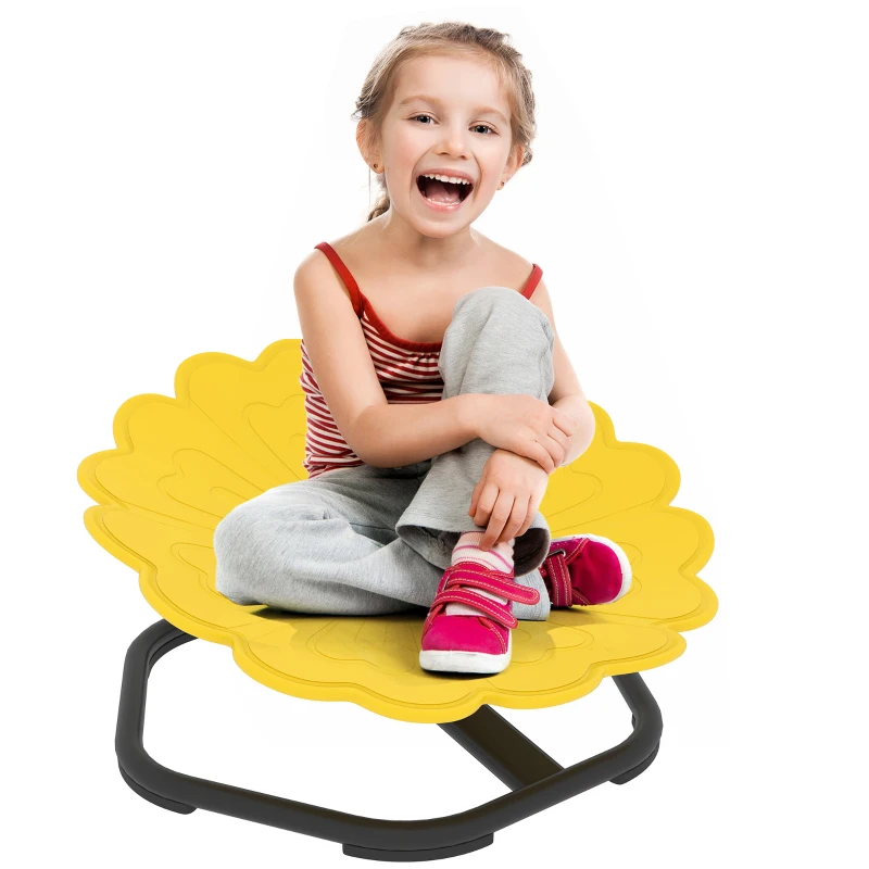 AIYAPLAY Sedia girevole sensoriale per bambini, sedile girevole per l'allenamento dell'equilibrio e della coordinazione, giallo