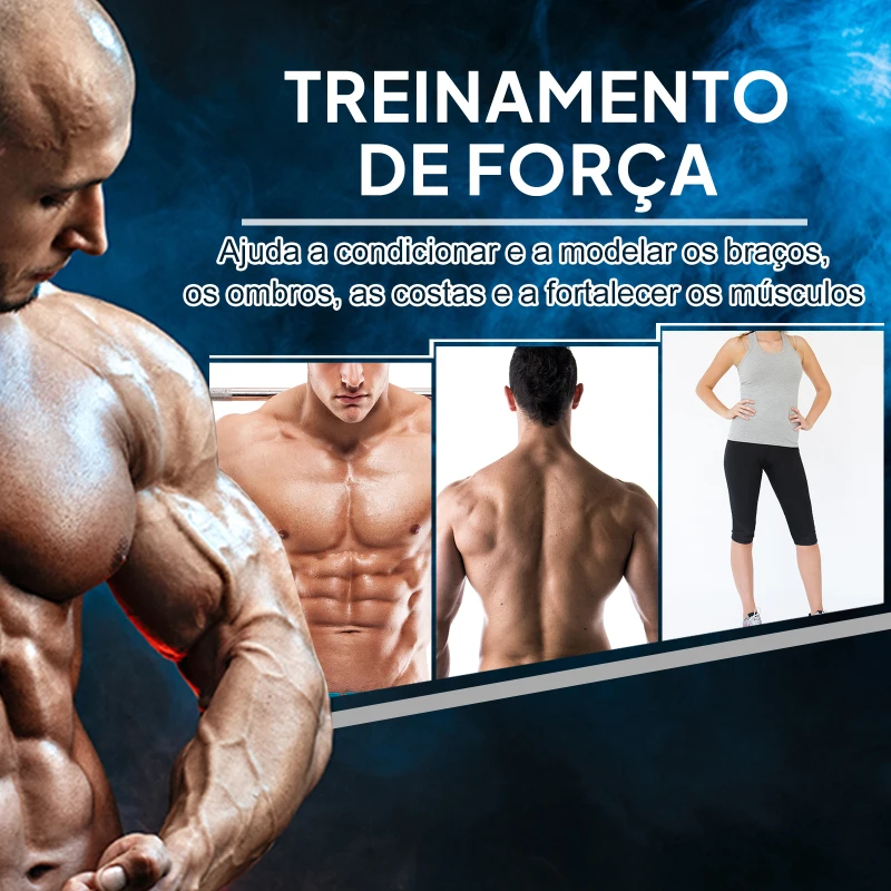 HOMCOM Conjunto de Halteres Hexagonais 2 x 5 kg Conjunto de Pesos com Barras de Conexão Kit de Treino de Fitness