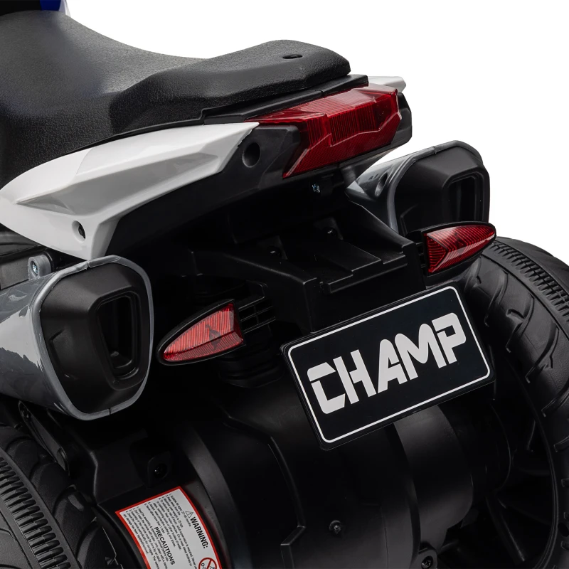 HOMCOM Moto électrique enfants 3 roues 6 V, voiture électrique enfants 3 à 5 ans, effets lumineux et sonores, 86x42x52cm, noir(m-9)