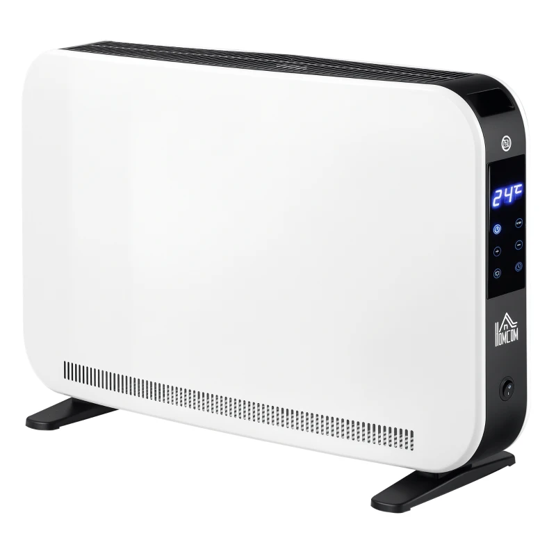 HOMCOM Elektroheizung 2000W Heizlüfter mit 3 Heizstufen Heizkörper mit LED-Anzeige, 24-Stunden-Timer Verstellbar Temperatur für 18 m²
