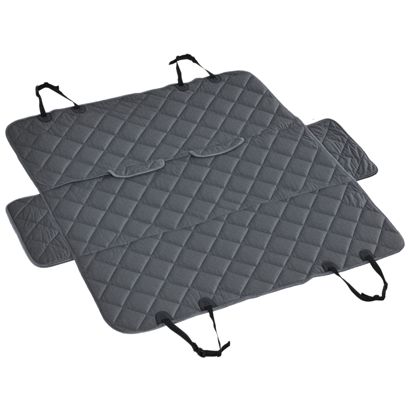 Coprisedia Relax In Lana Merino E Cashmere Antracite/nero, Antiscivolo Con Tasche Laterali, 50x200 Cm