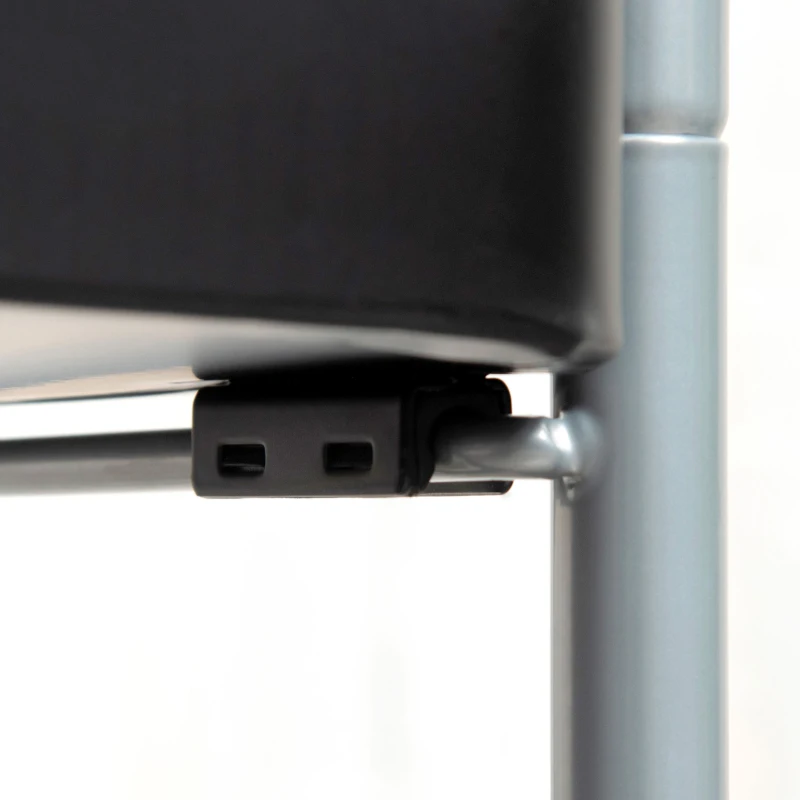 HOMCOM Carrello Portavivande a 2 Livelli con Maniglie e Ruote girevoli, Carrello Portaoggetti in Metallo per Cucina Soggiorno, 63x40.4x83.5cm, Nero