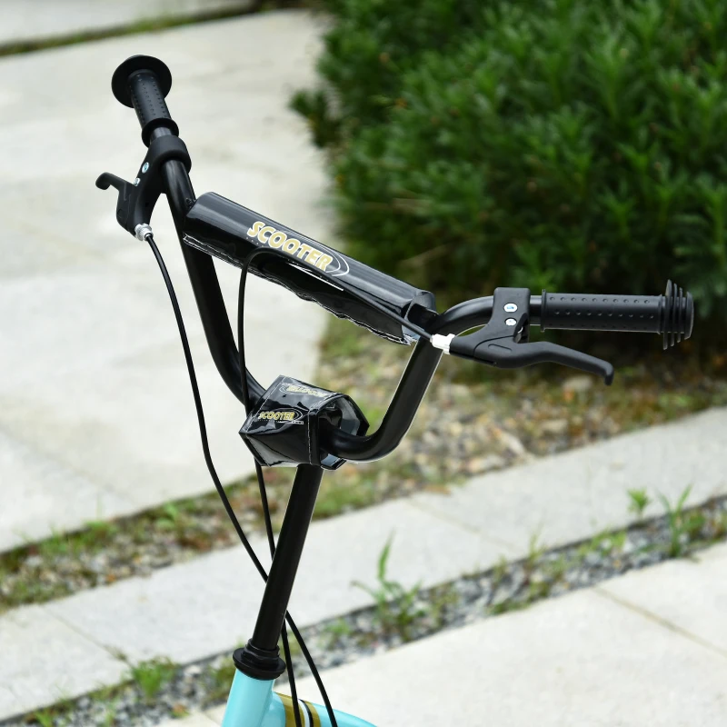 HOMCOM Step voor Kinderen vanaf 5 Jaar, Verstelbaar, voor Buiten, Aluminium, 120 x 58 x 85-95 cm, Lichtblauw(m-10)