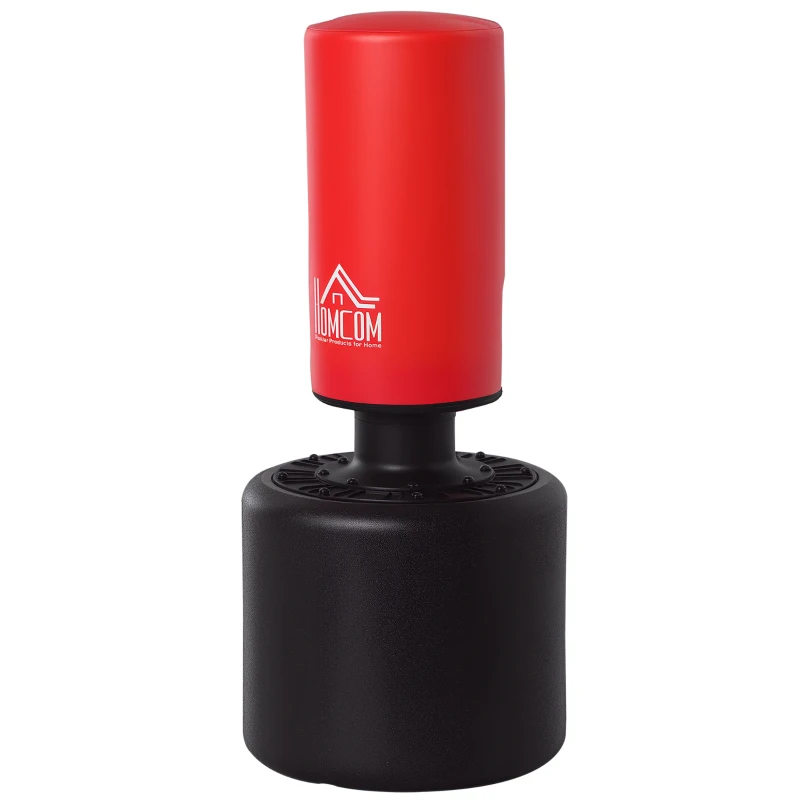 HOMCOM Sacco da Boxe da Terra Pesante con Altezza Regolabile (145-172cm) , Sacco da Boxe Pieno Base da Riempire con Acqua (100kg) Sabbia (120kg)
