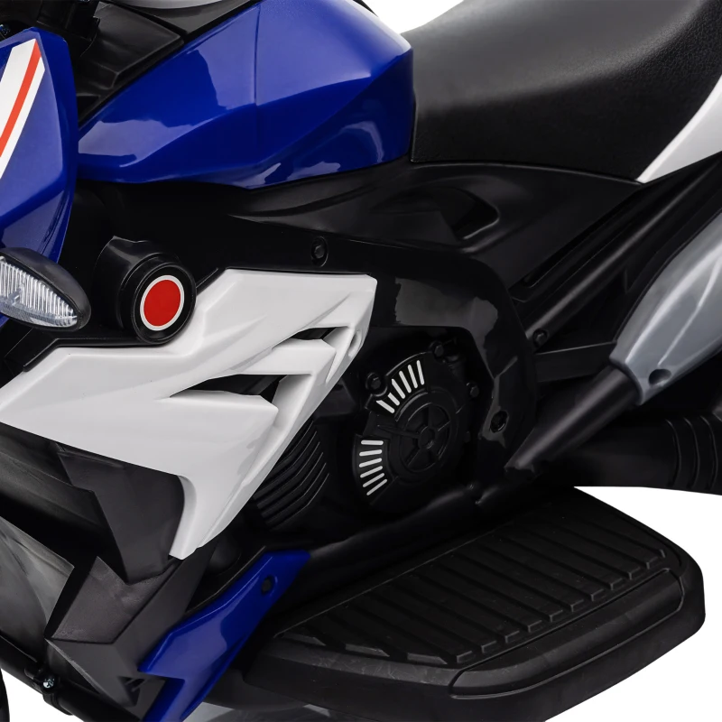 HOMCOM Moto électrique enfants 3 roues 6 V, voiture électrique enfants 3 à 5 ans, effets lumineux et sonores, 86x42x52cm, noir(m-8)