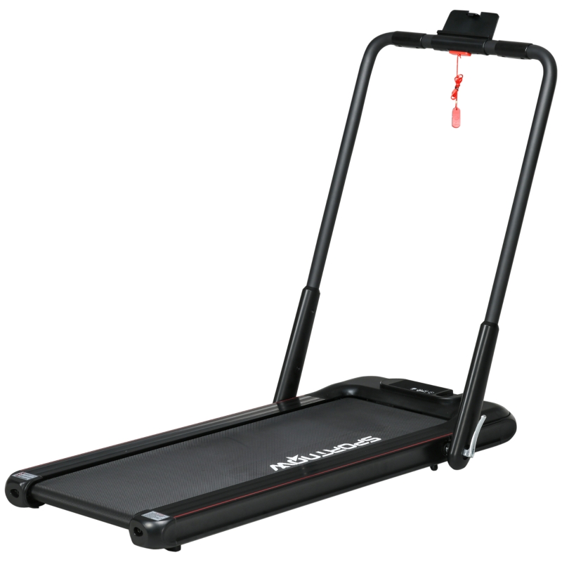 SPORTNOW 2 en 1 Cinta de Correr Plegable Cinta de Andar Velocidad 12 km/h Superficie de Carrera 36x105 cm 135x65x106 cm Negro