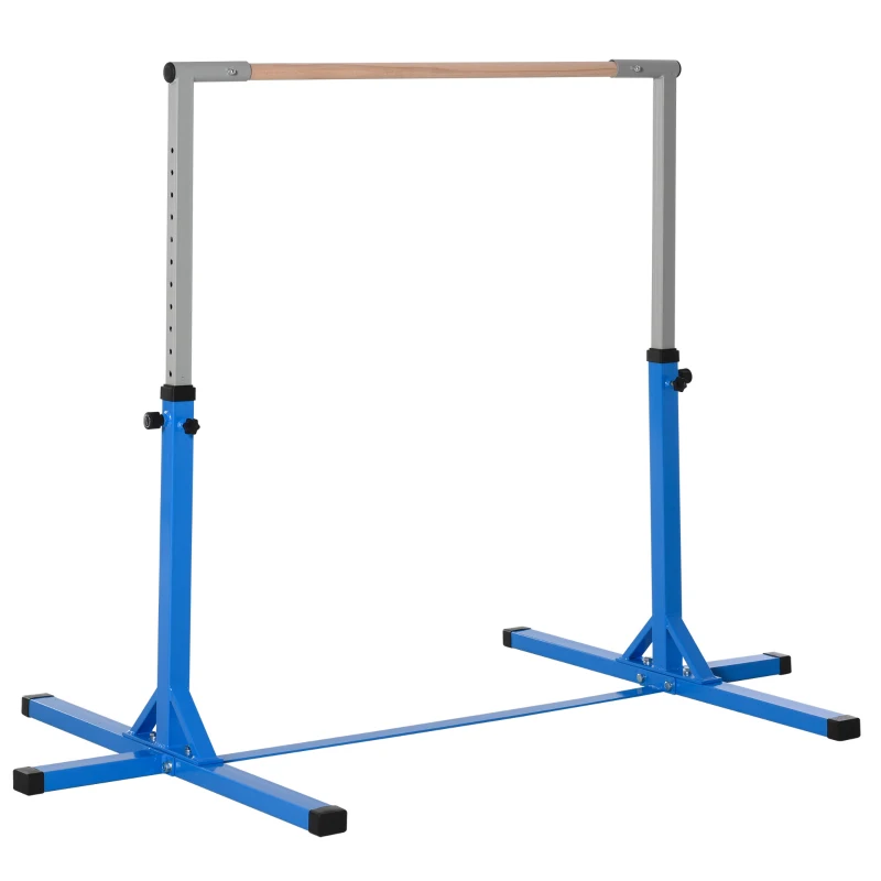 HOMCOM Sbarra per Ginnastica Artistica o Danza Classica Regolabile in Altezza 92-150 cm, Blu