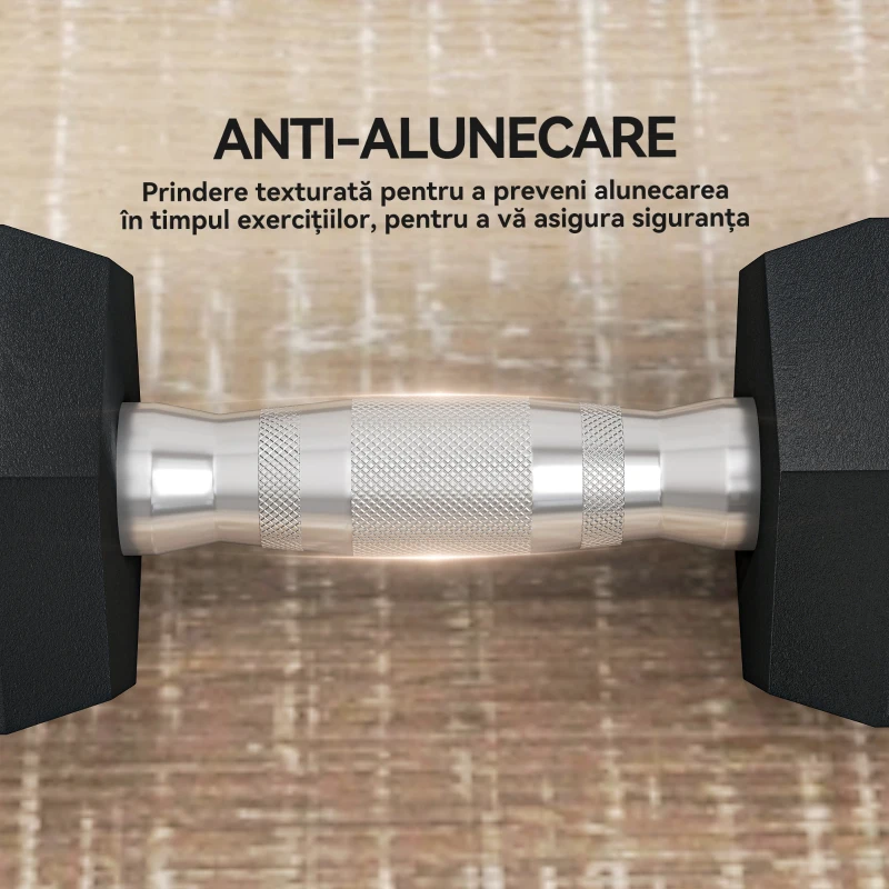 HOMCOM Haltere Antiderapant 6kg Negru