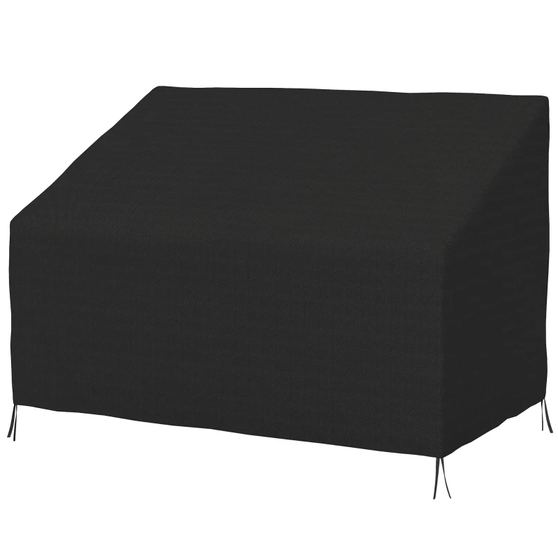 Outsunny Bankabdeckung für 2-Sitzer-Bank aus Oxford-Gewebe 600D mit wasserabweisender Beschichtung für Terrasse 140x84x56/94 cm