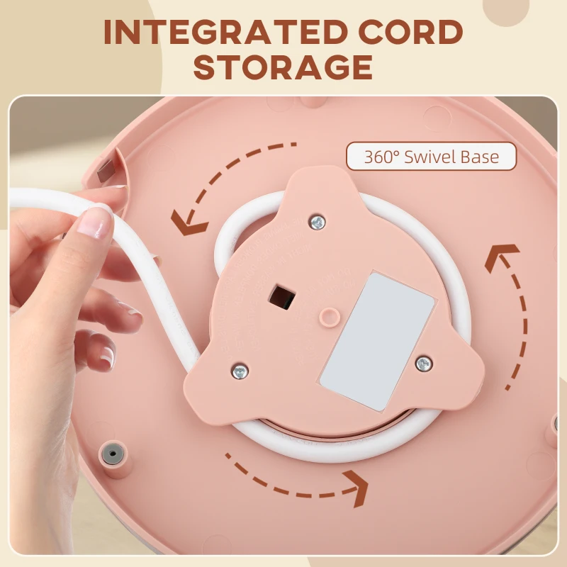 HOMCOM 3kW Rapid Boil Honeycomb Kettle - Light Pink