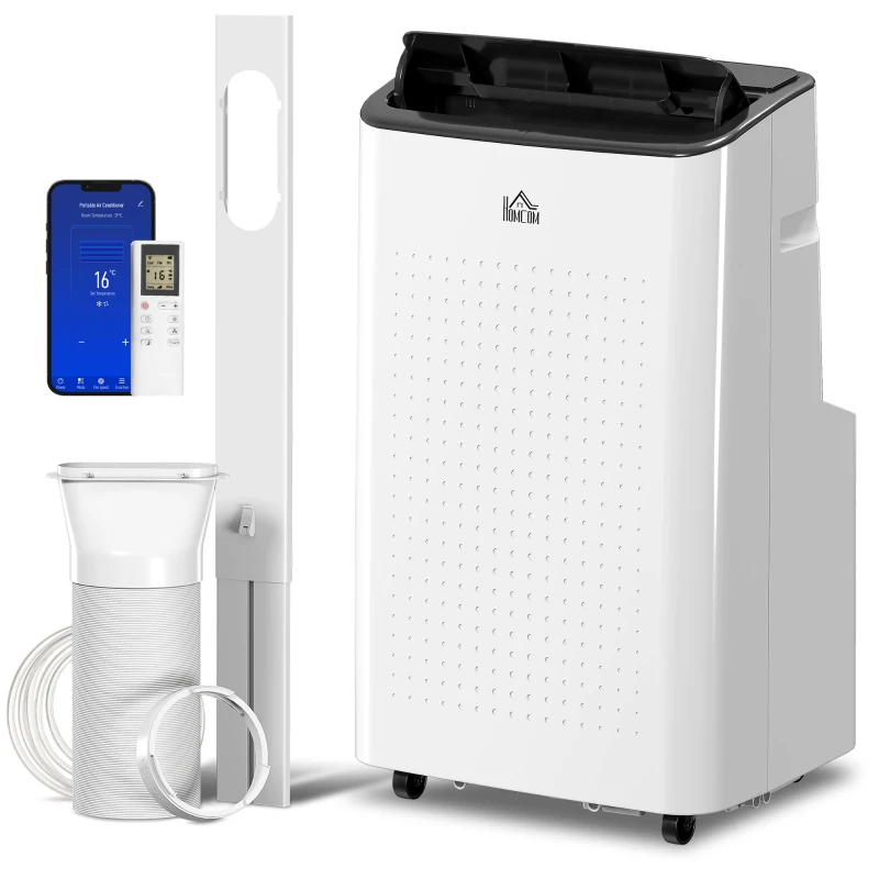 HOMCOM 12000 BTU App-Controlled Mobile Air Conditioner - White