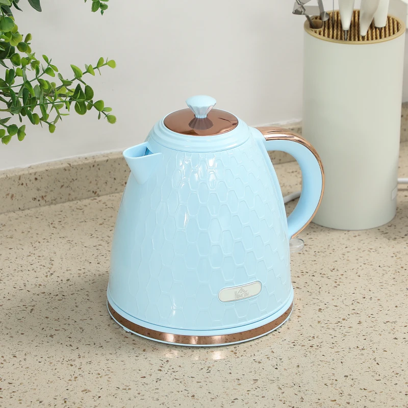 HOMCOM 3kW Rapid Boil Honeycomb Kettle - Light Blue