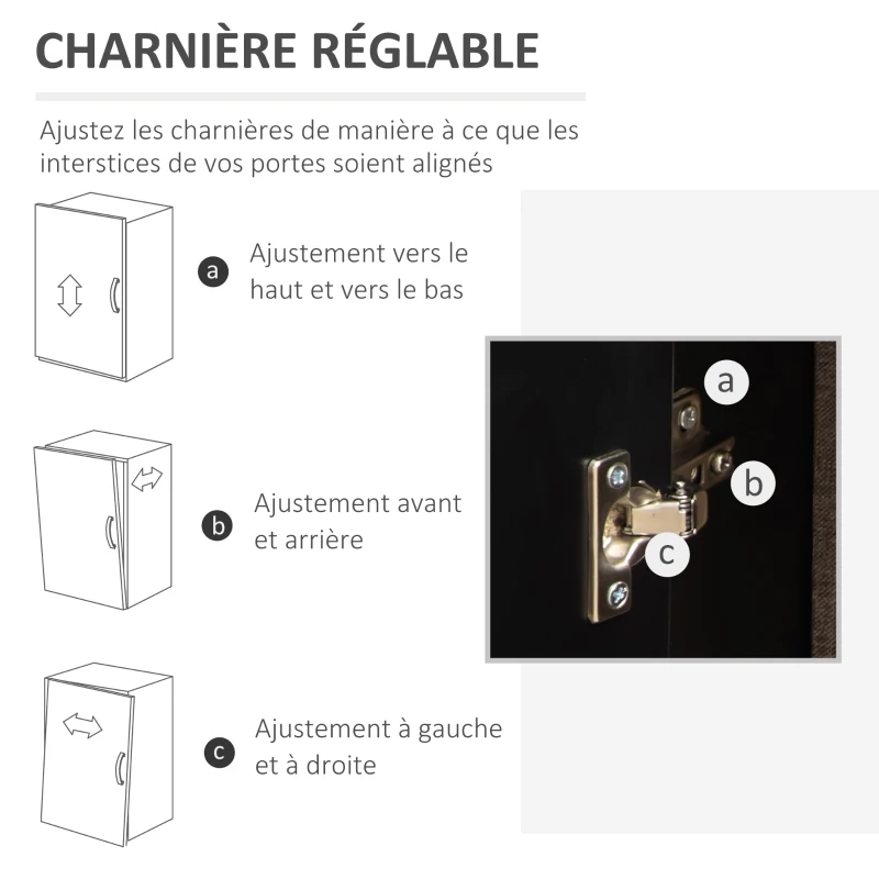 HOMCOM Caisson de bureau avec 5 tiroirs 1 porte étagère réglable, support imprimante sur roulettes, 78x40x66,5 cm, noir