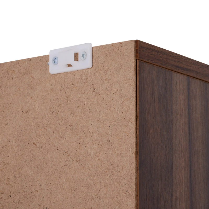 HOMCOM Mobile Porta CD con Ripiani Regolabili, Scaffale Porta 1116CD/528DVD Salvaspazio in MDF, Mobile Libreria con 36 Scomparti, 102x23.5x195 cm, Marrone