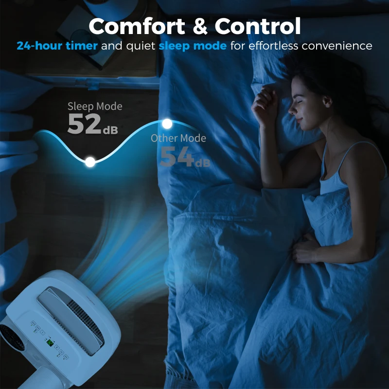 HOMCOM 14000 BTU Multi-Mode Mobile Air Conditioner, with Mounting Kit