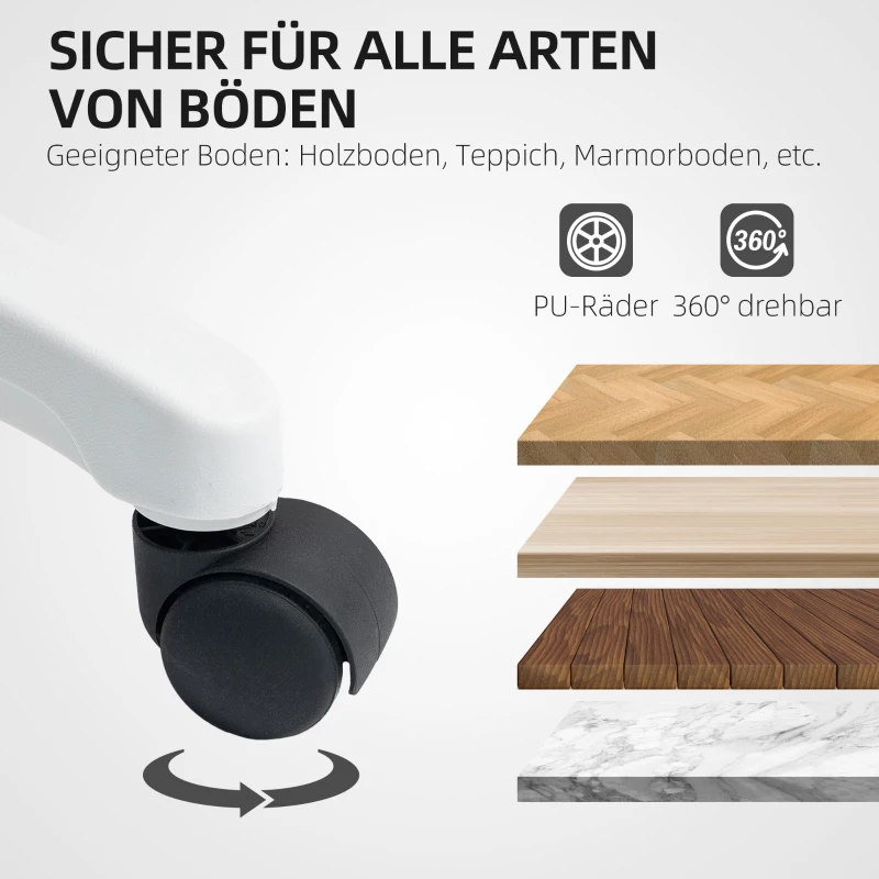 HOMCOM Ergonomische bureaustoel met mesh rugleuning, hoogte verstelbaar, klaparmleuningen, 5 wielen, kantelfunctie, Grijs(m-9)