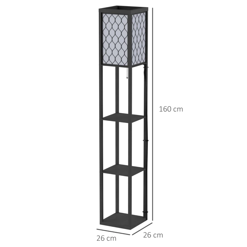 HOMCOM Lampadário com Estante 2 em 1 - Design Moderno e Funcional