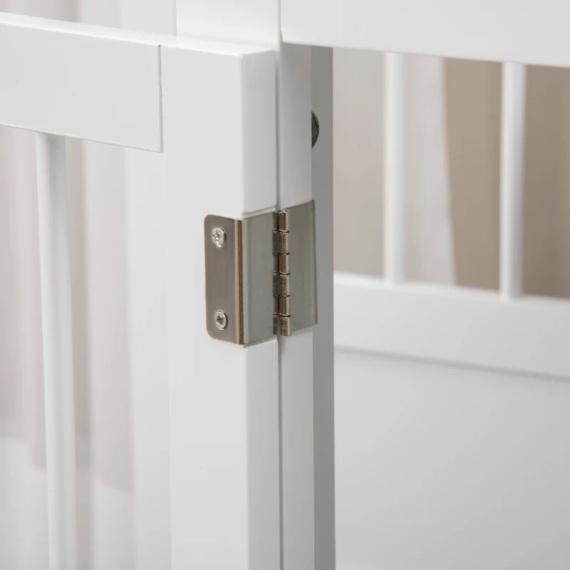 PawHut Cage pour Chiens Petits Table d'Appoint Moderne avec 3 Portes à la Française avec Fermeture Magnétique 78x53x59,3 cm Blanc