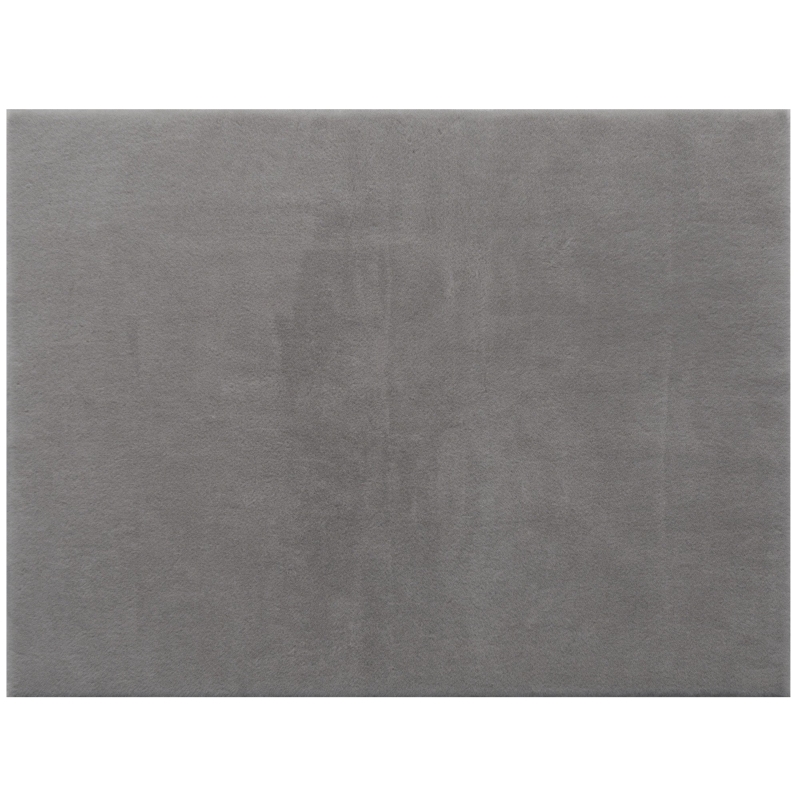 HOMCOM Alfombra Salón 120x160 cm Lavable en Lavadora Pelo Largo Estilo Moderno Tapete para Sala de Estar Dormitorio Gris Claro
