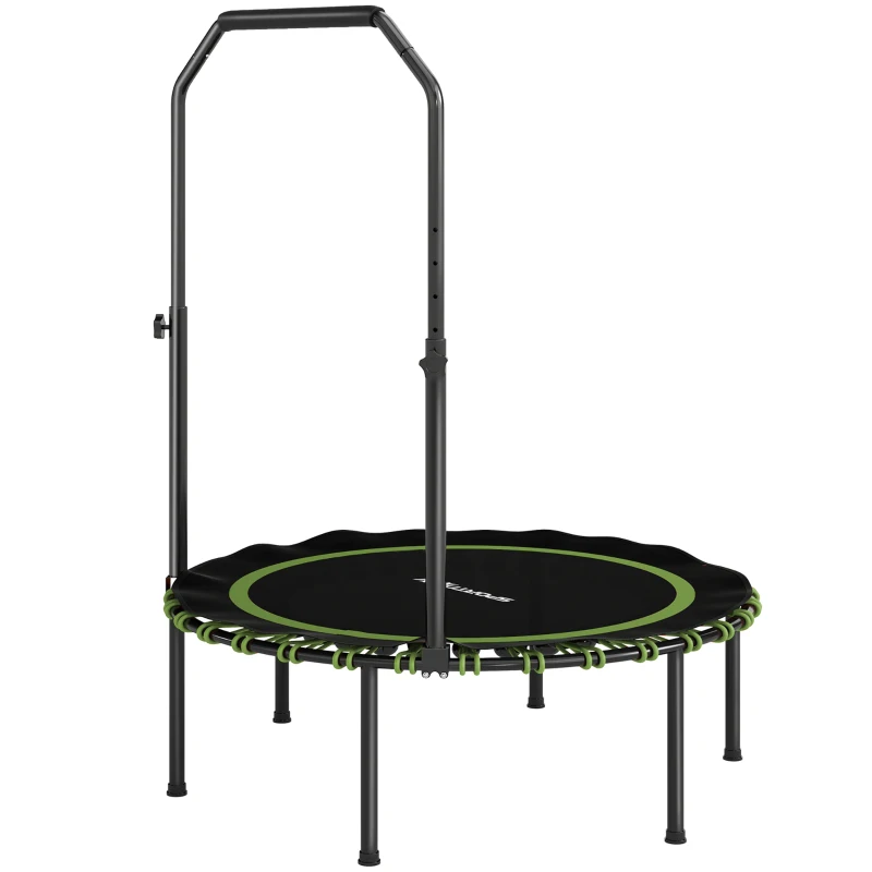 SPORTNOW 40" Foldable Fitness Trampoline Rebounder with Handle, Green