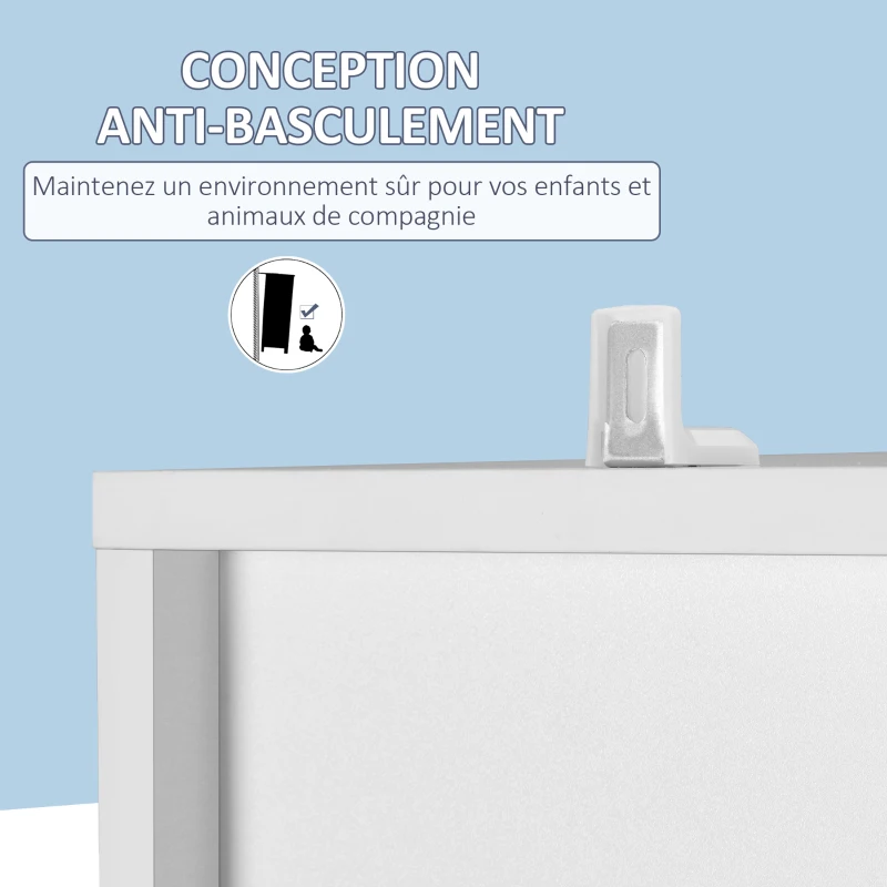 kleankin Armoire salle de bain haute, meuble de rangement colonne avec miroir, 2 portes, étagères réglables, 30x28x170cm, blanc