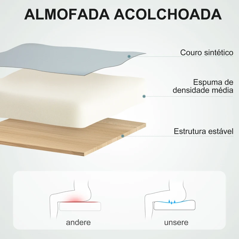 Vinsetto Cadeira de Escritório Giratoria 360° Inclinável com Altura Ajustável Rodas Apoio de Braços 54x62x104-114 cm Cinzento Claro
