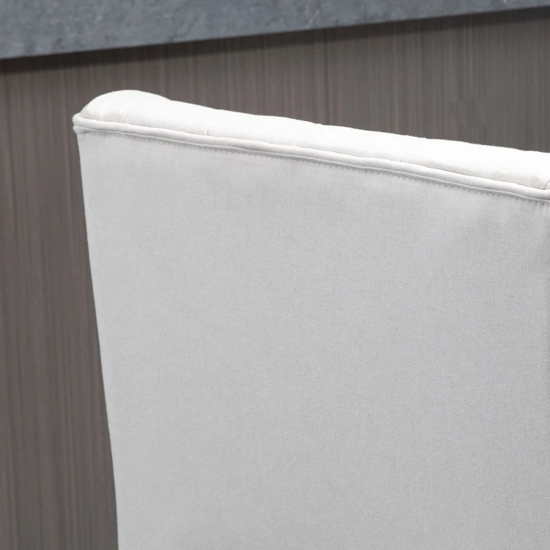 HOMCOM Juego de 2 Taburetes de Bar con Respaldo Taburetes Altos de Cocina Giratorios 180° Patas de Madera 46x57x101 cm Beige