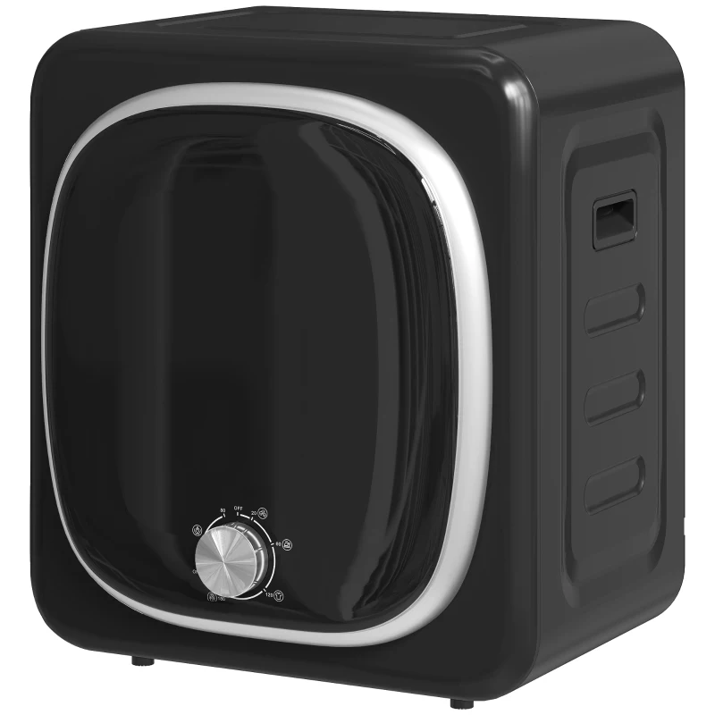 HOMCOM Asciugatrice a Condensa Elettrica 800 W 4 Kg con 5 Modalità di Asciugatura, Cesto in Acciaio Inossidabile, Carica Frontale