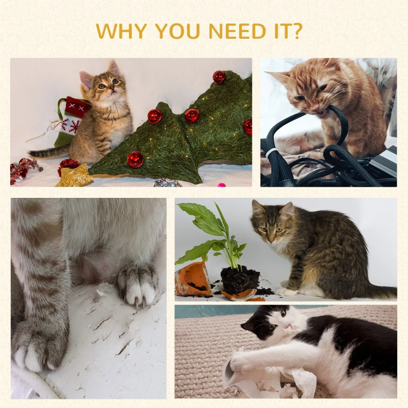 PawHut Cat Tree Tower Indoor Cats Climbing Activity Centre Kitten Furniture w/ Cat House, Bed, Scratching Post, Brown