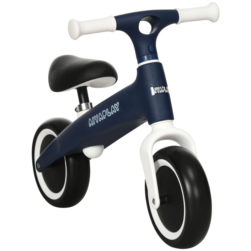 AIYAPLAY Bicicleta de Equilibrio para Niños de 18-36 Meses con Asiento Ajustable en Altura Carga 25 kg 67,5x32x44 cm Azul