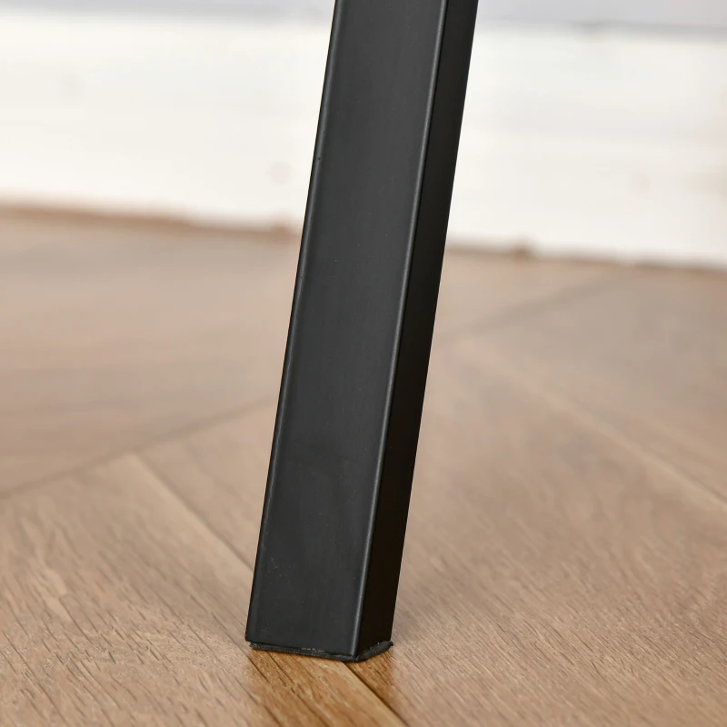 HOMCOM Compact Computer Table, Writing Desk for Home Office with Storage Shelf and Steel Frame, Rustic Brown