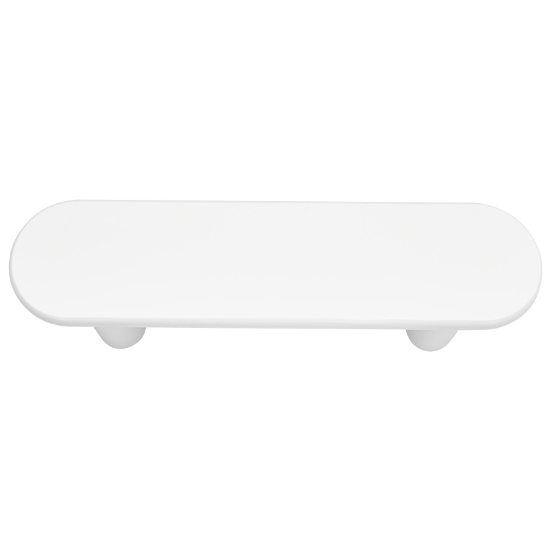 Wooden TV Stand Cabinet with Durable Construction, MDF Entertainment Centre with Rounded-Edge Design, 160L x 40W x 40H cm, White