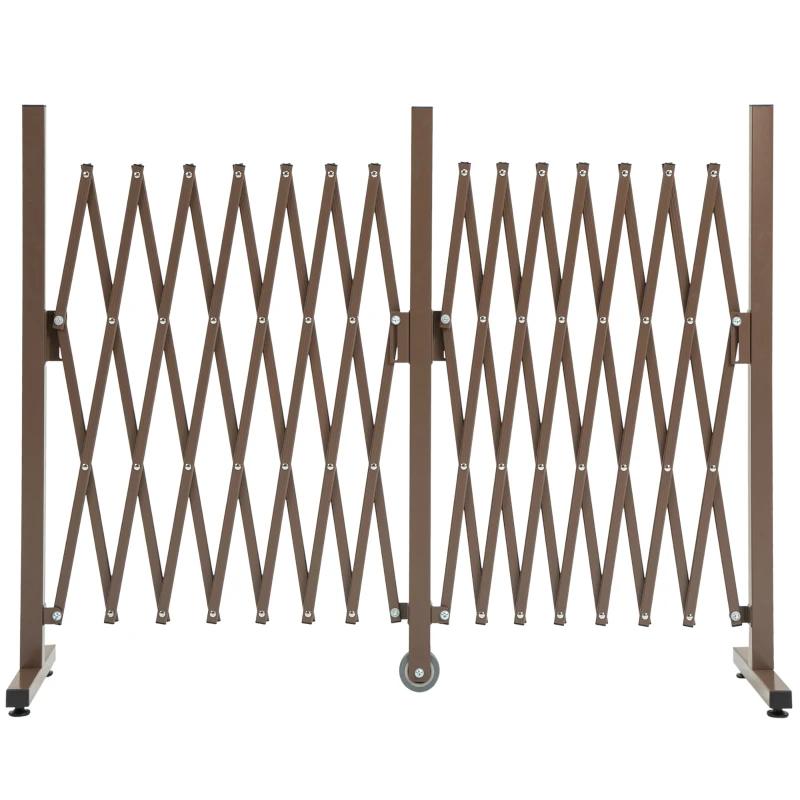 Outsunny flexibel Hekwerk, 52 cm en 405 cm, aluminium, Donkerbruin(m-11)